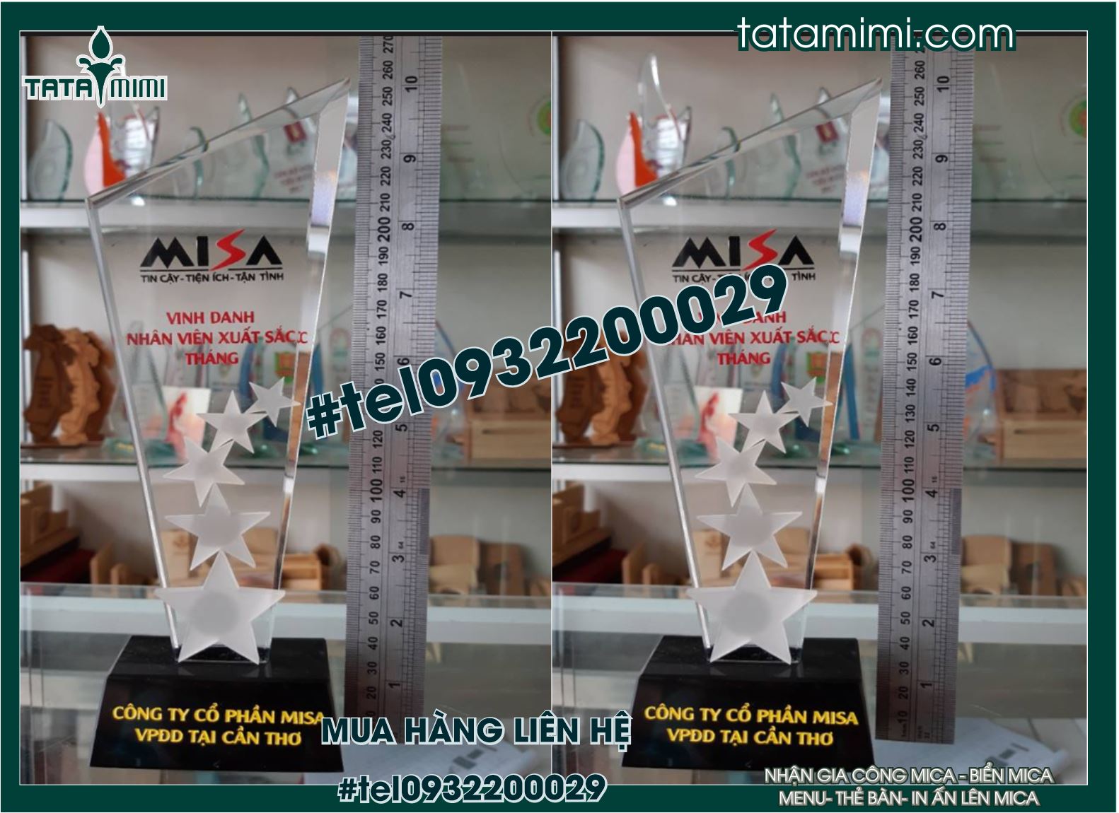 Cúp mica cho lễ kỉ niệm hay vinh danh