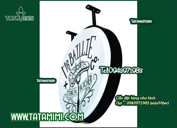 Biển công ty treo ngoài trời làm hút nổi