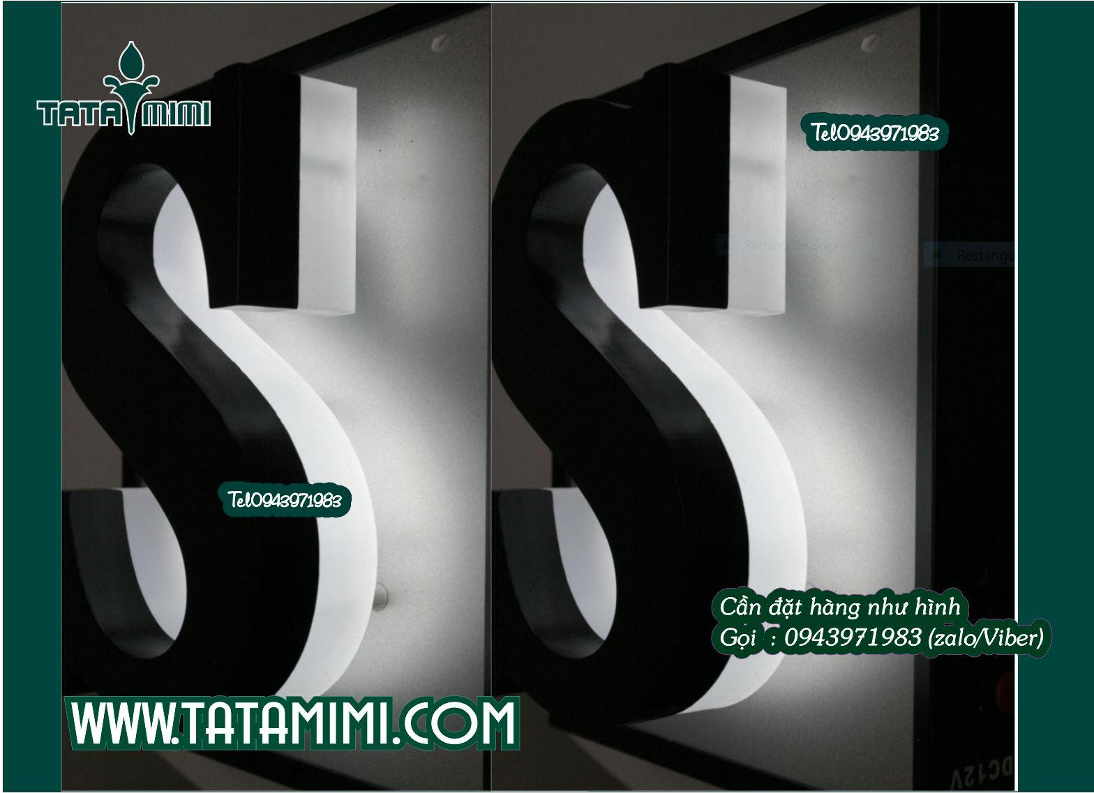 Chữ mica hút nổi có nhiều độ dày khác nhau