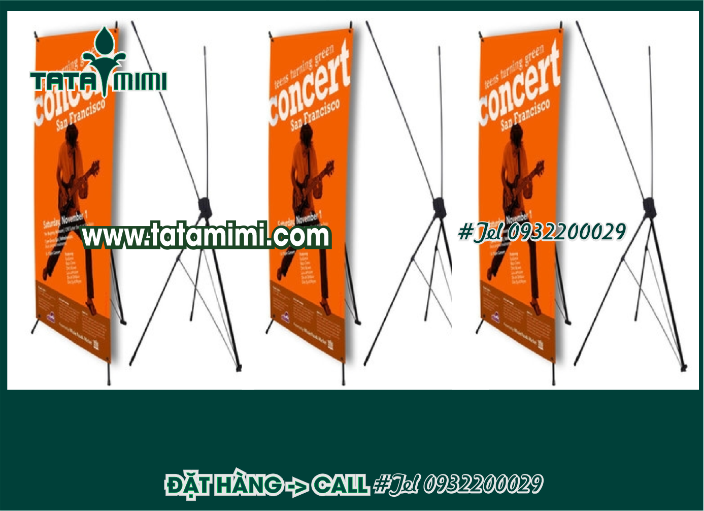 Standee khung sắt in ấn theo file thiết kế