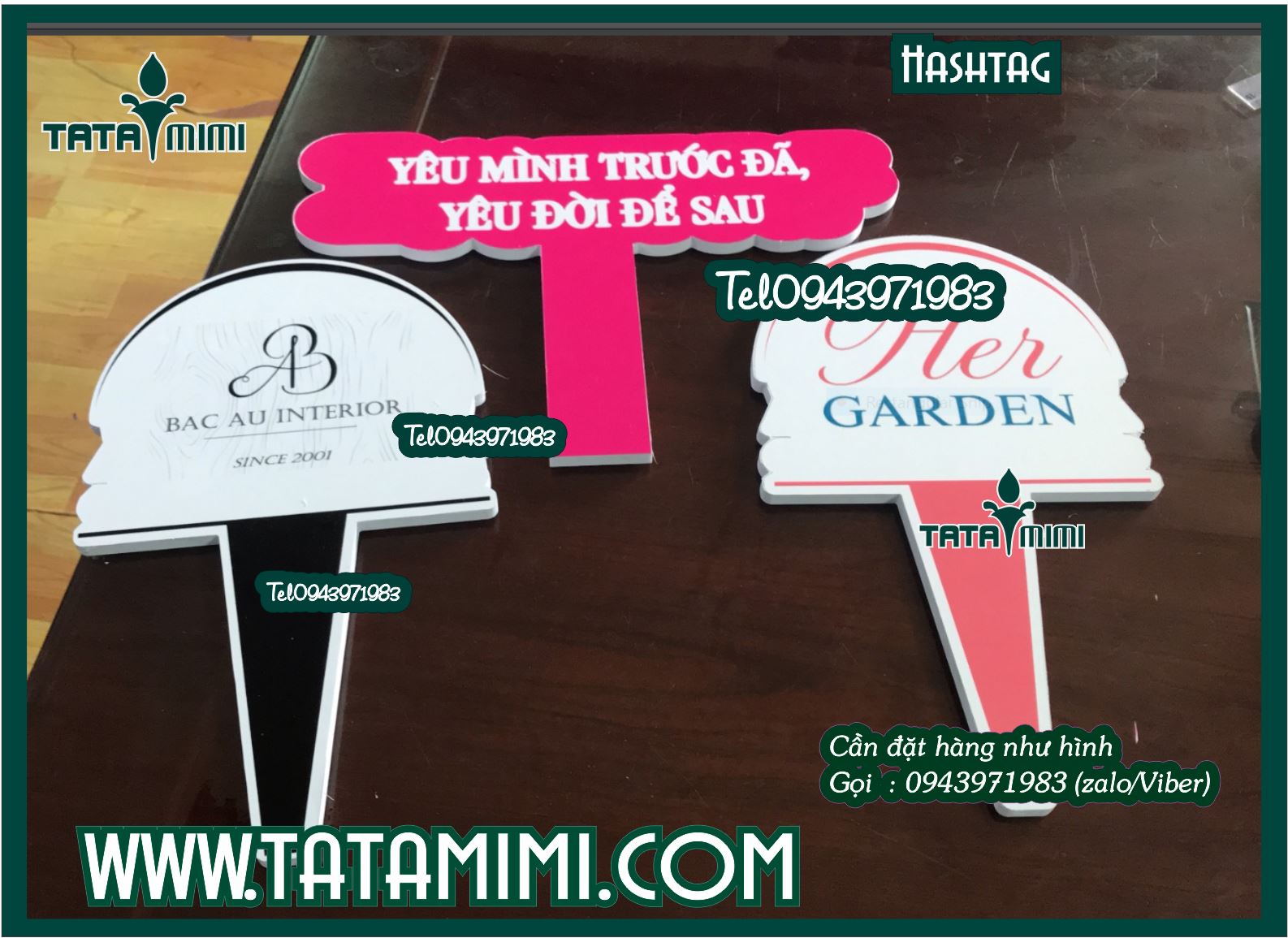 In hashtag thường làm bằng chất liệu gì