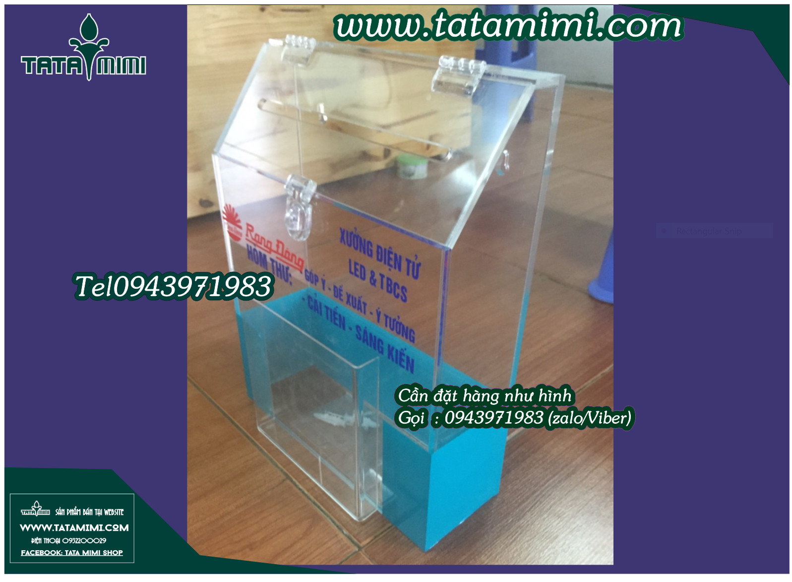 Thùng thư mica treo tường