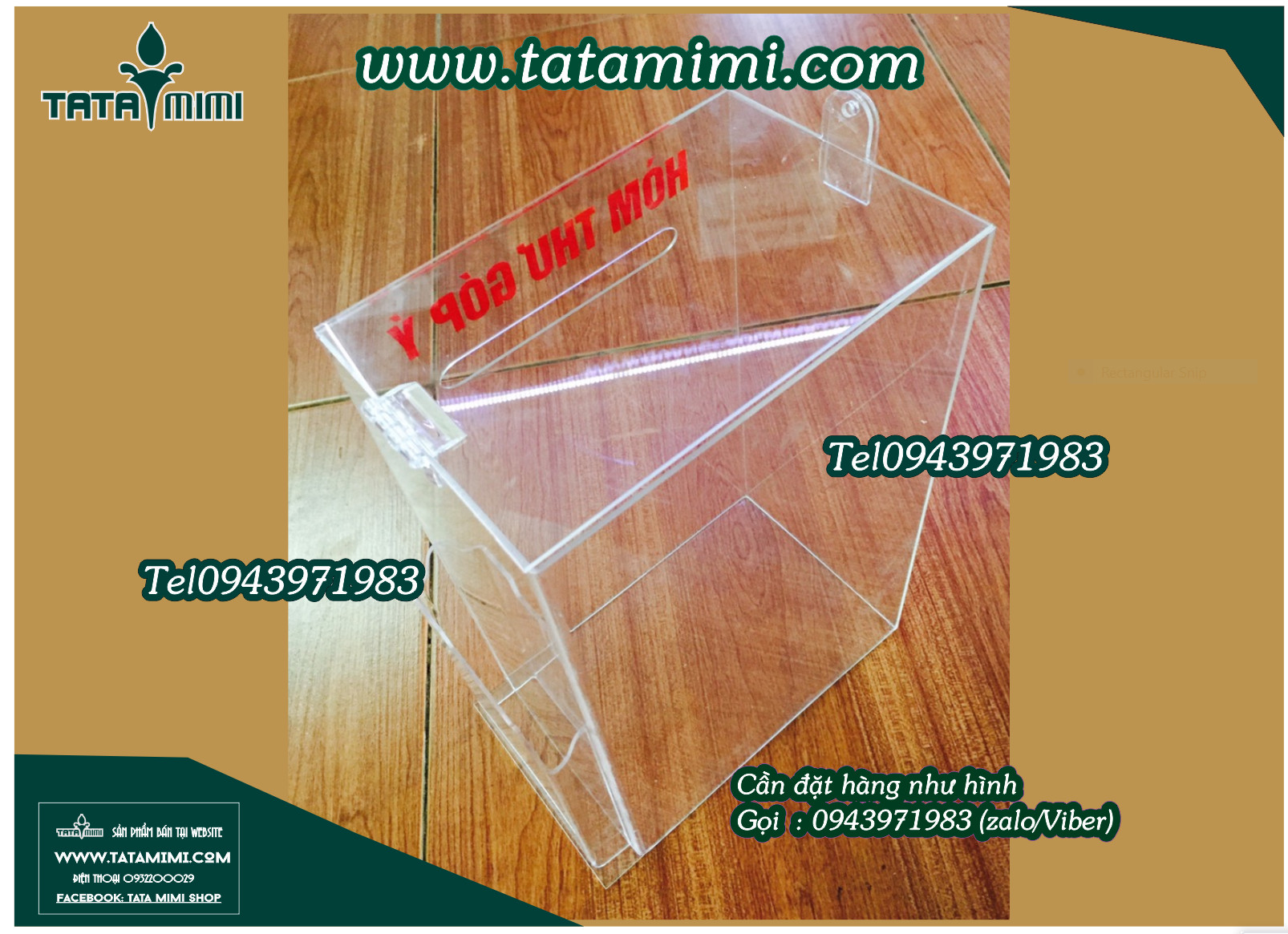 Thùng thư góp ý khoan sẵn móc treo tường