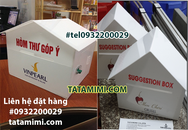 Thùng thư mica-Hộp thư góp ý mica
