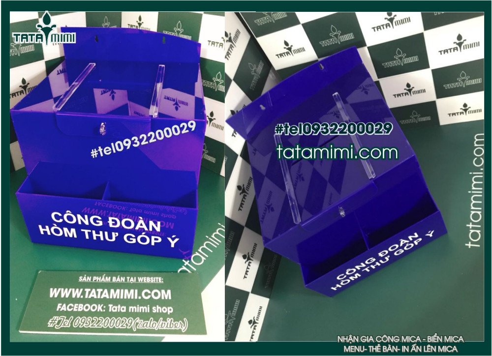 Thùng thư mái nhà hay hình vuông- chữ nhật