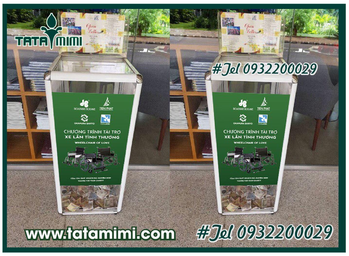 Hòm phiếu được bo nhôm màu trắng