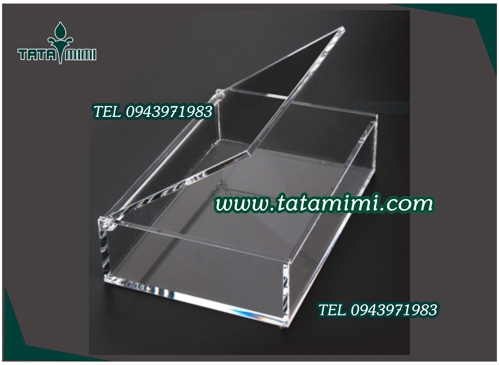 Hộp mica có nắp rời