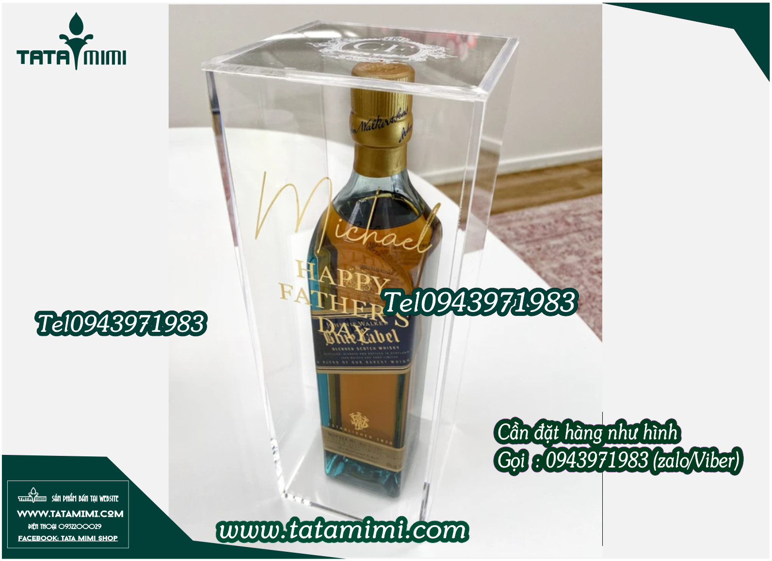 Hộp mica làm theo kích thước chai rượu