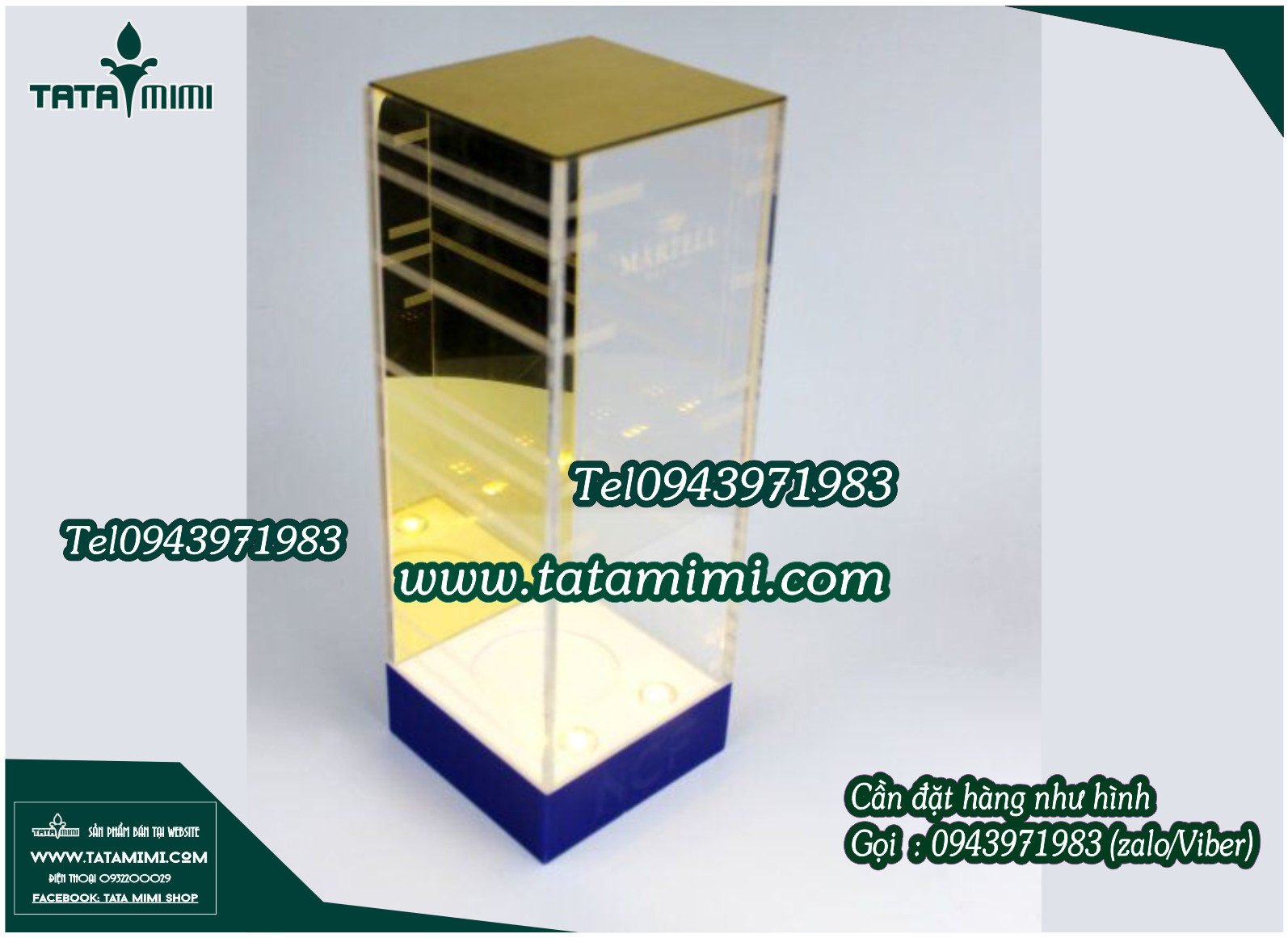 Thiết kế hộp mica vừa sản phẩm trưng bày