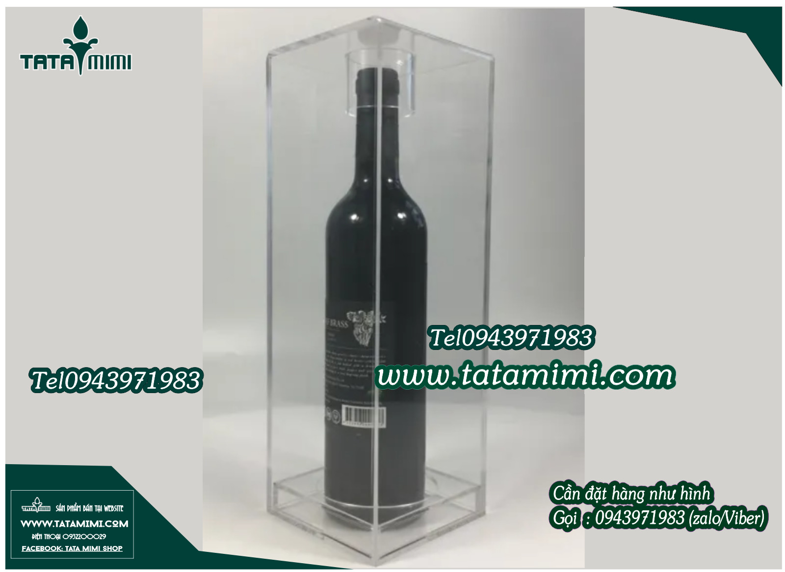 Thiết kế hộp mica vừa sản phẩm trưng bày