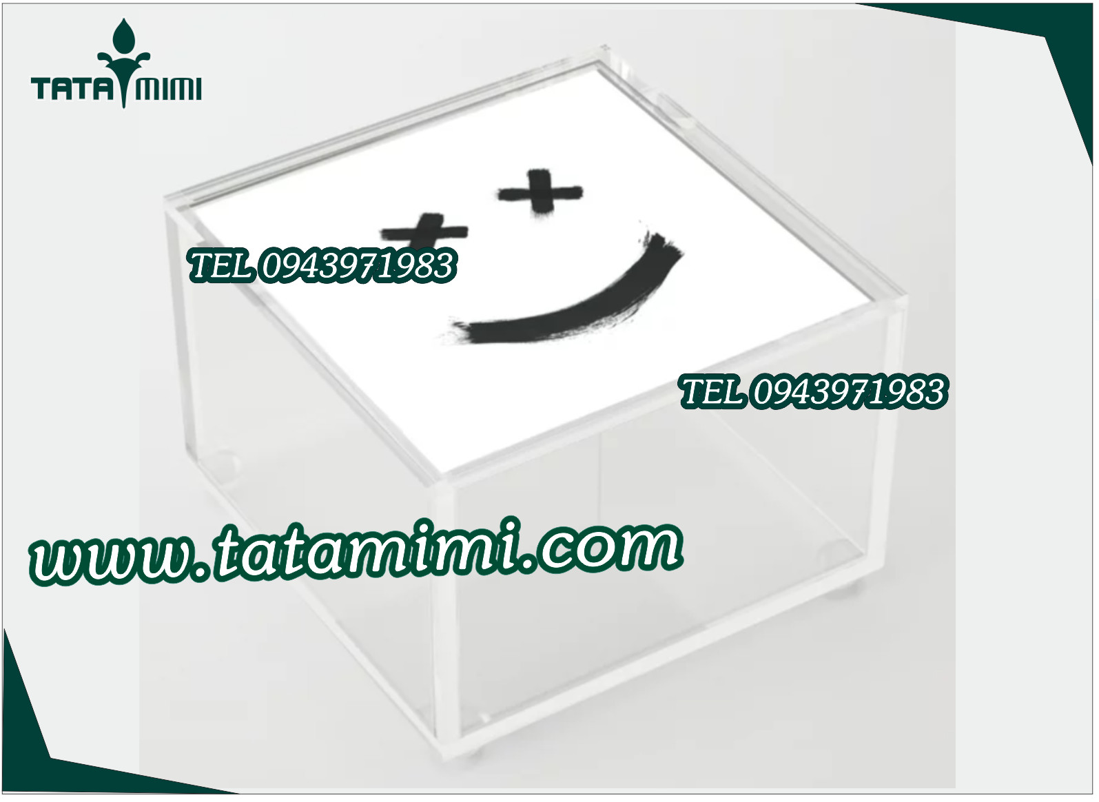 Hộp mica bảo vệ sản phẩm có in hình