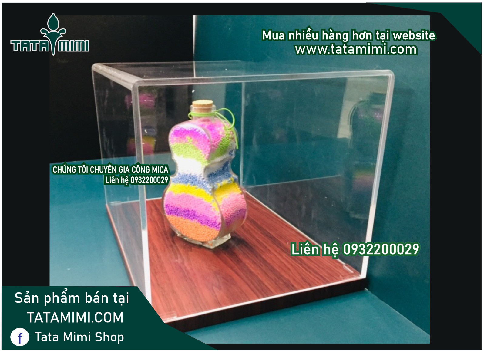 Thiết kế hộp mica vừa sản phẩm trưng bày