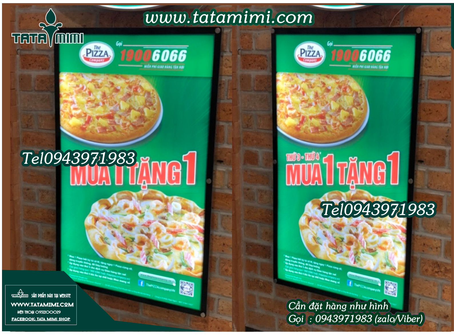 Kích thước phù hợp cho menu led để bàn