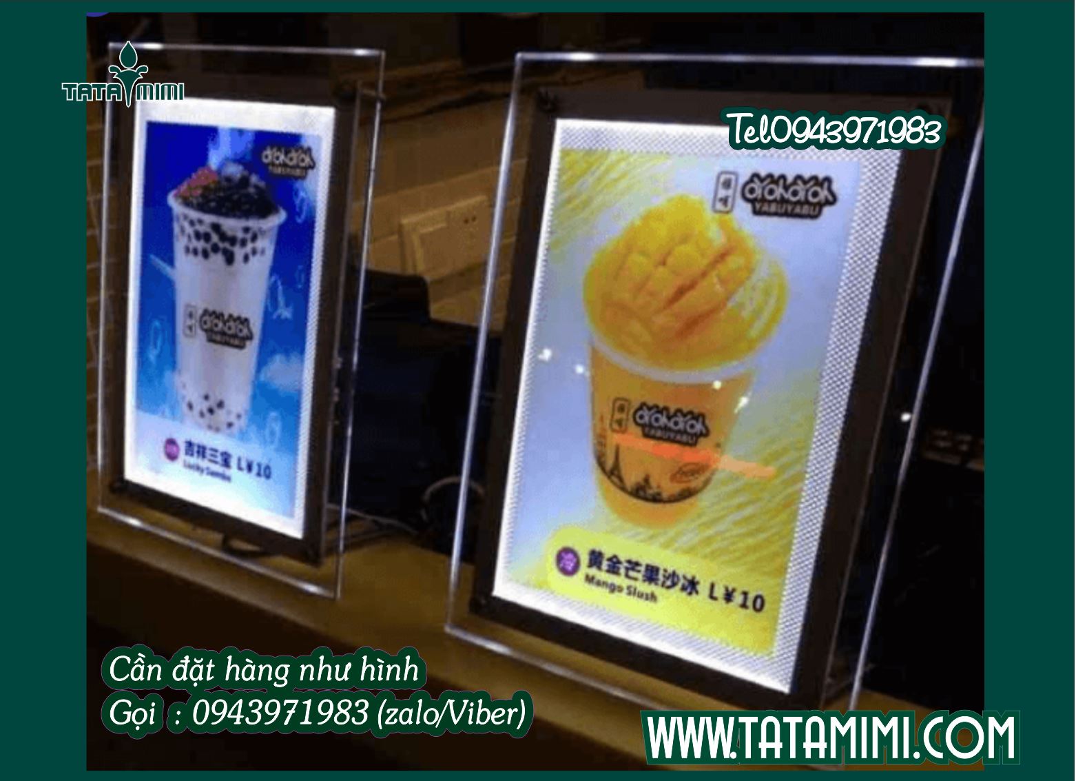 Bảng menu phát sáng làm từ chất liệu gì