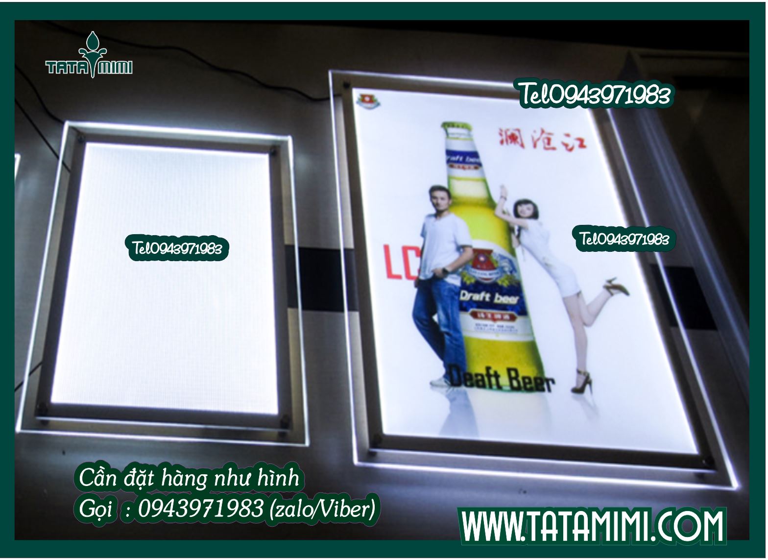 Biển treo tường A3 bằng mica