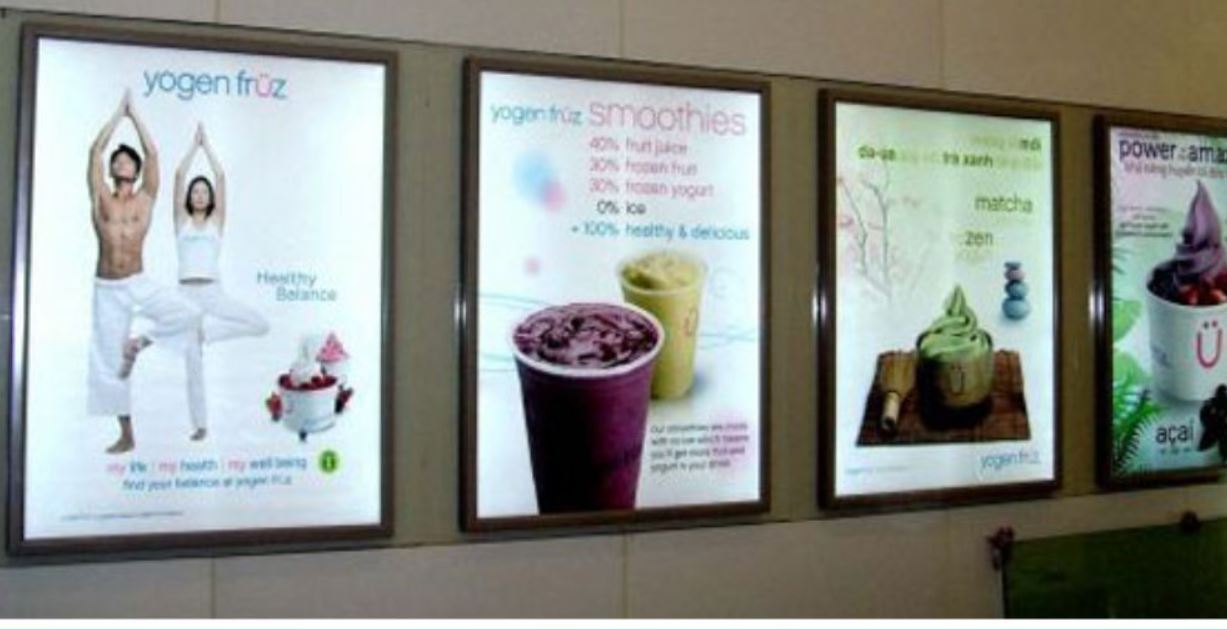 Mica có led tạo nên bảng hiệu trà sữa đẹp