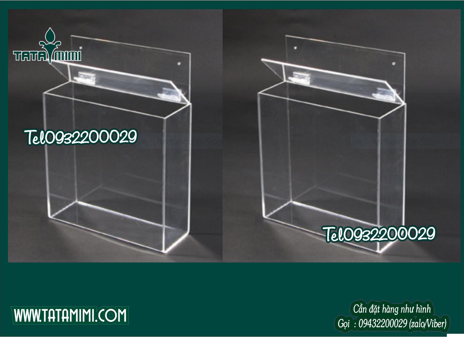 Nhận làm hộp mica theo kích thước của sản phẩm