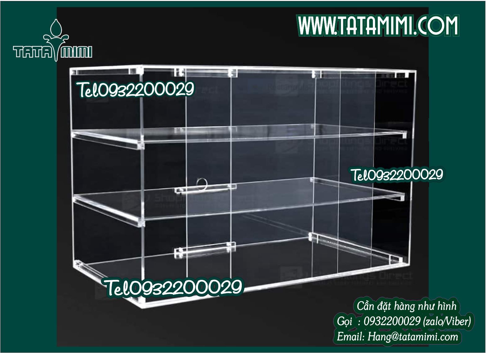 Hộp mica trong suốt đựng bánh