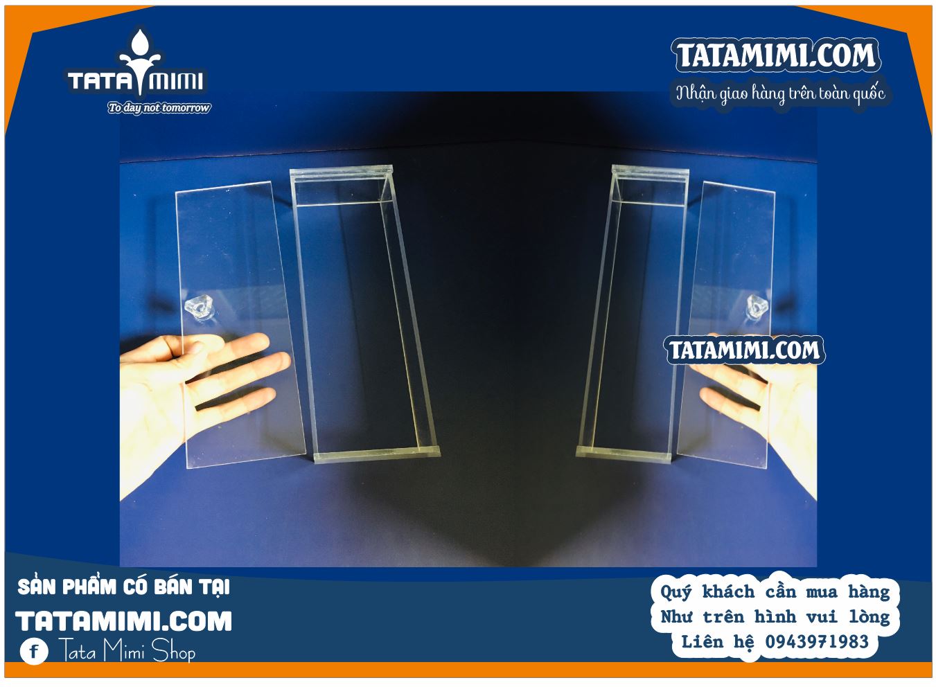 Hộp mica có nắp rời