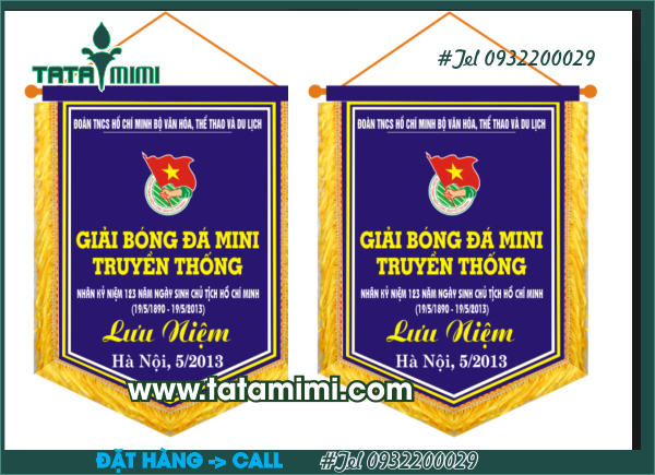 Cờ trao tay cờ vải cờ trao thưởng in lấy liền