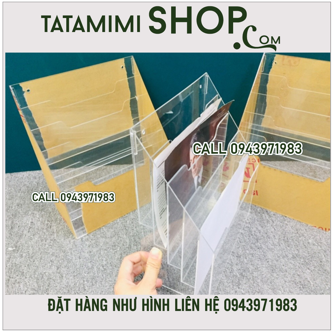 Kệ để bàn từ mica