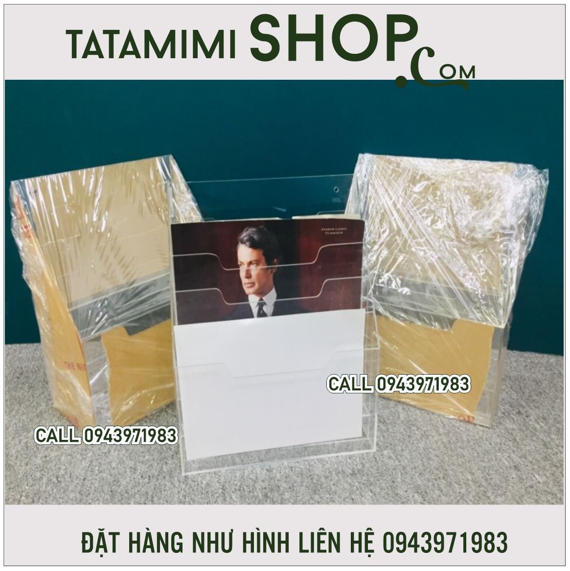 Kệ mica để bàn làm độ rộng hộp lớn