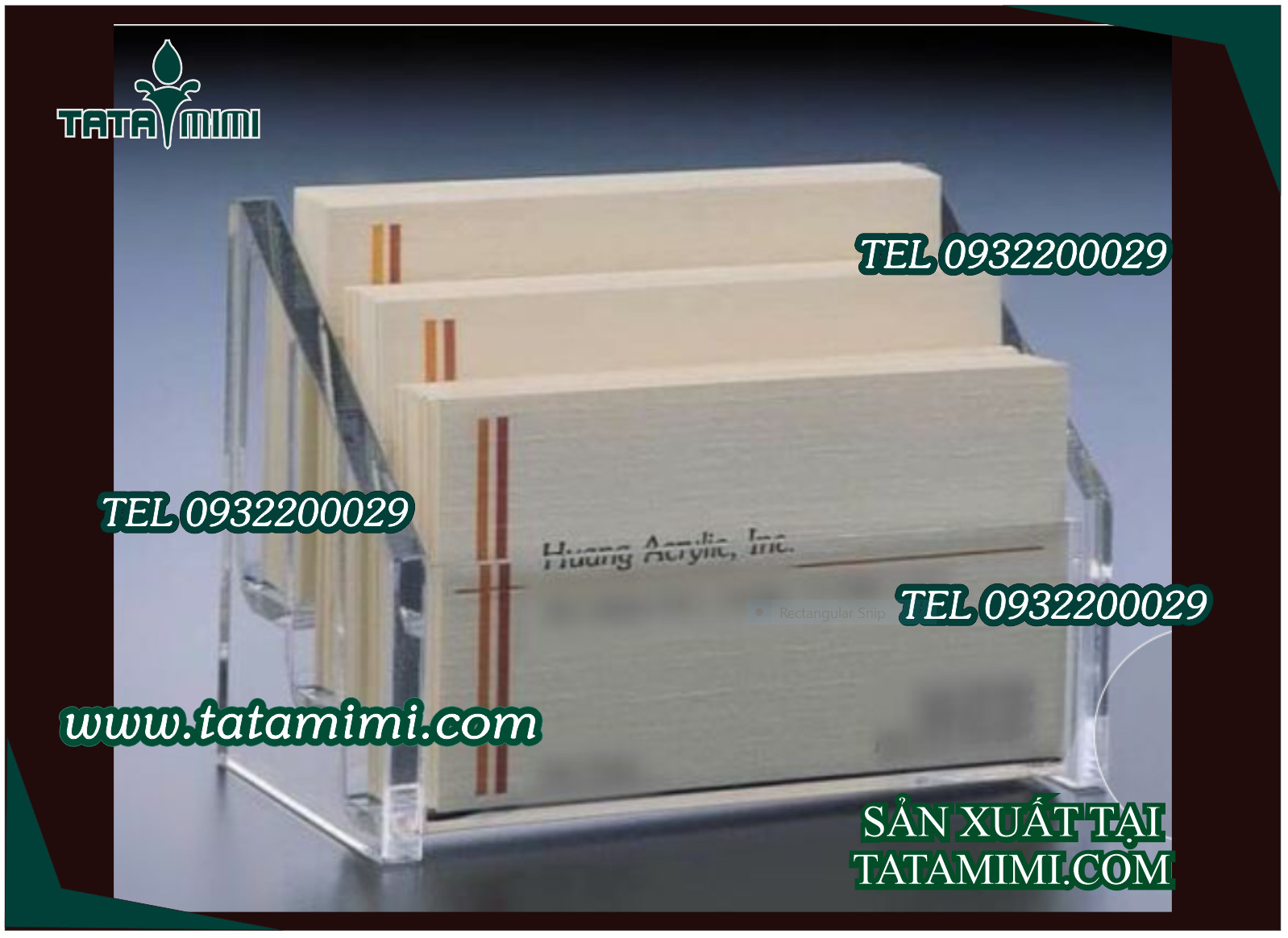 Mẫu kệ mica để bàn nhiều ngăn