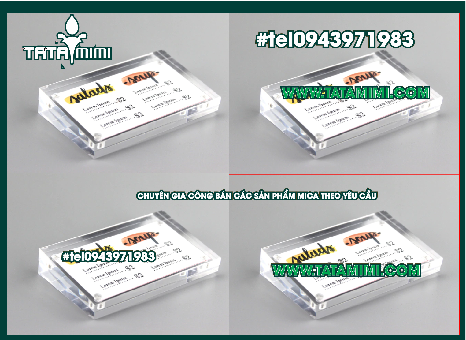 Kệ card làm theo yêu ô yêu cầu