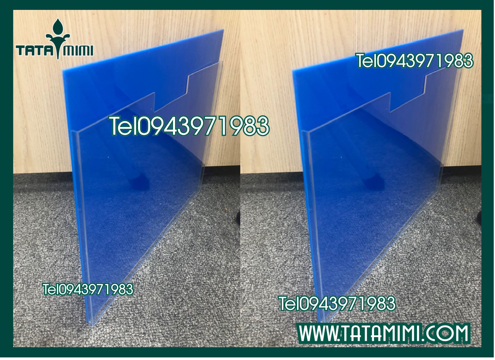 Checklist treo tường A4 ngang màu xanh coban