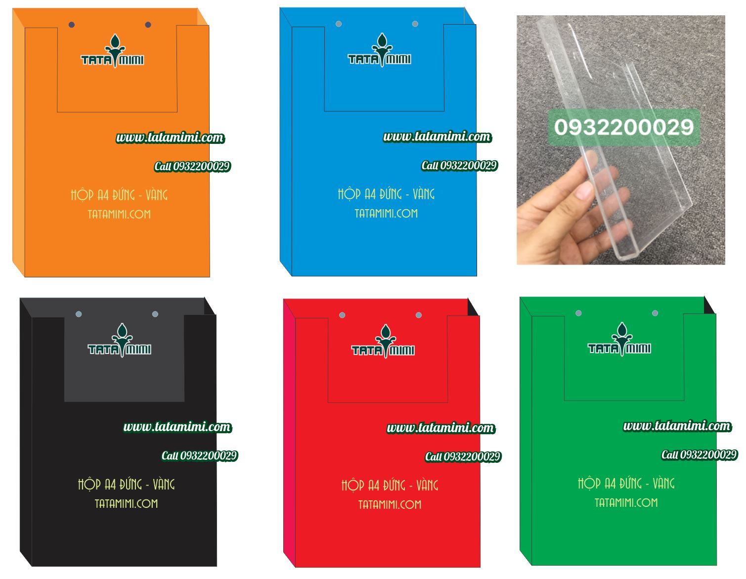 Kệ checklist từ mica trong kết hợp các màu mica