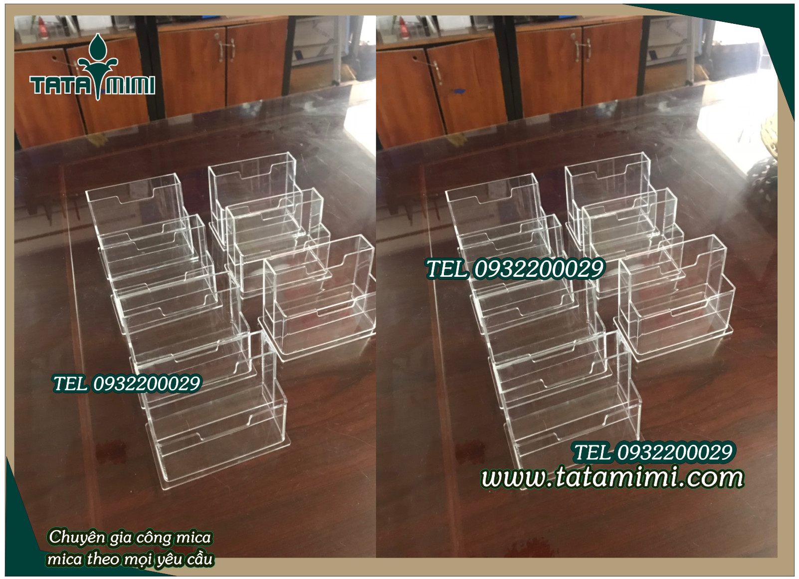 Kệ checklist từ mica theo các size giấy