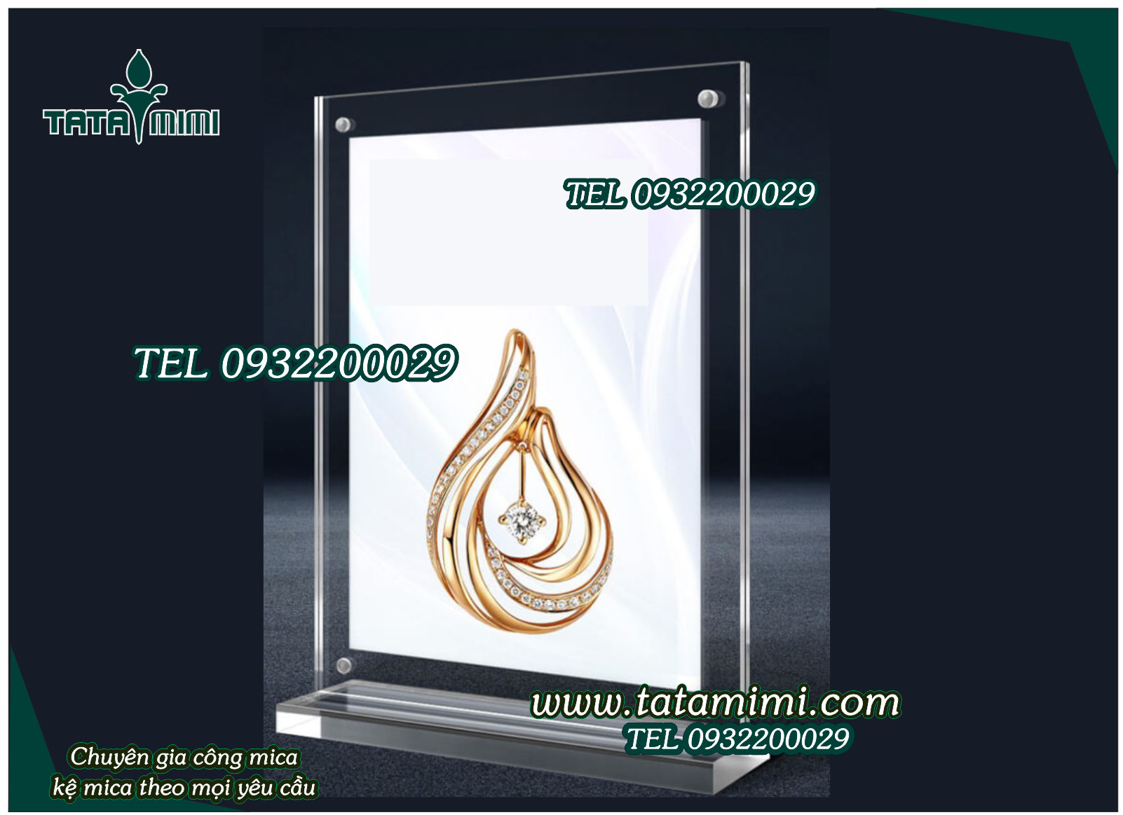 Kệ menu để bàn với đế kẹp hay đế tam giác