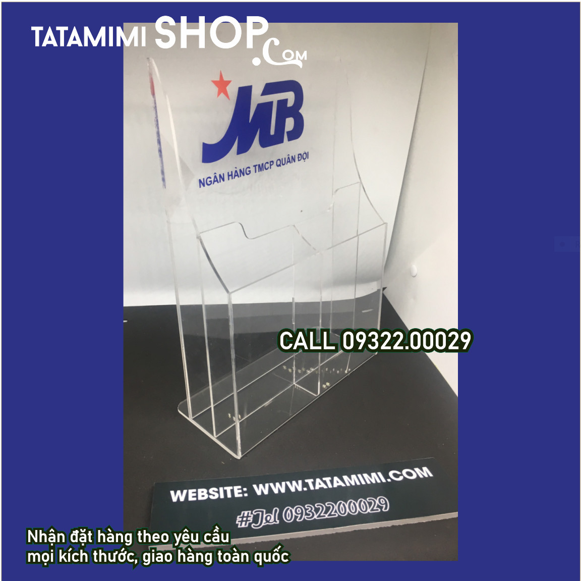 Một số mẫu kệ mica các ngân hàng thường dùng