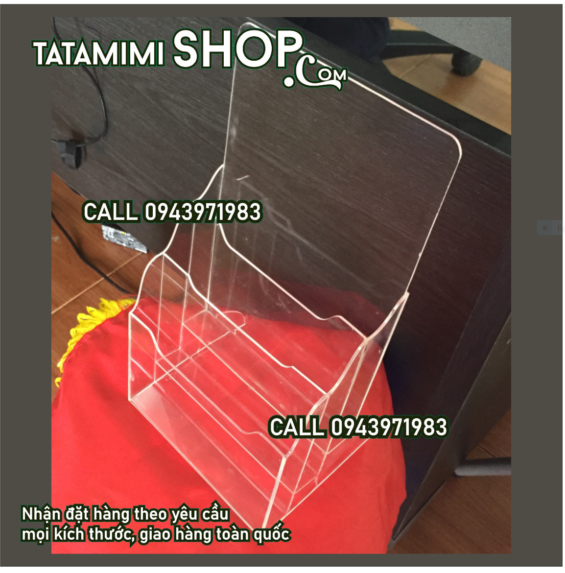 Kệ mica để tờ rơi 2 ngăn trở lên