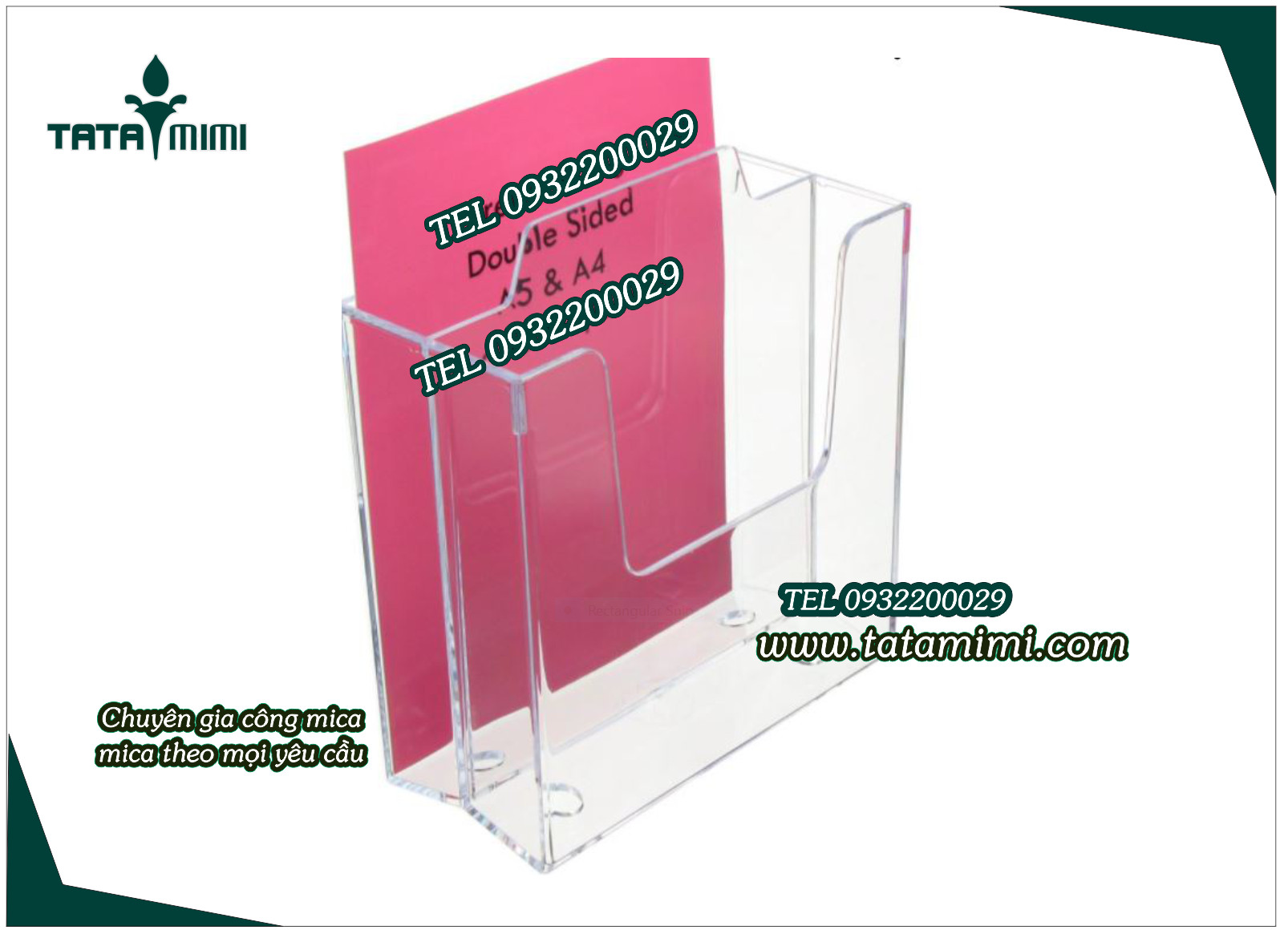 Kệ mica kệ checklist treo tường