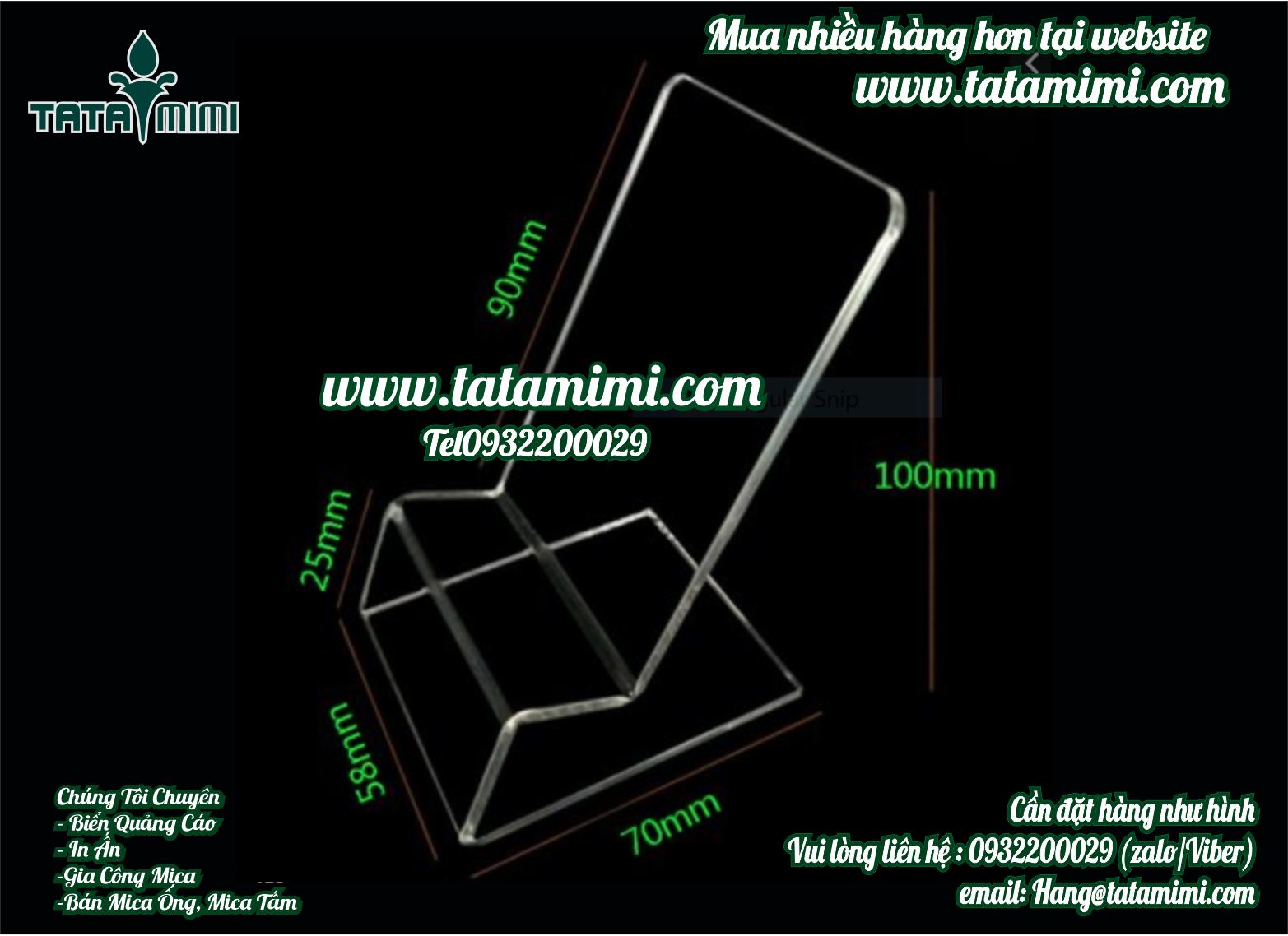 Kệ đỡ điện thoại mica có tháo rời không