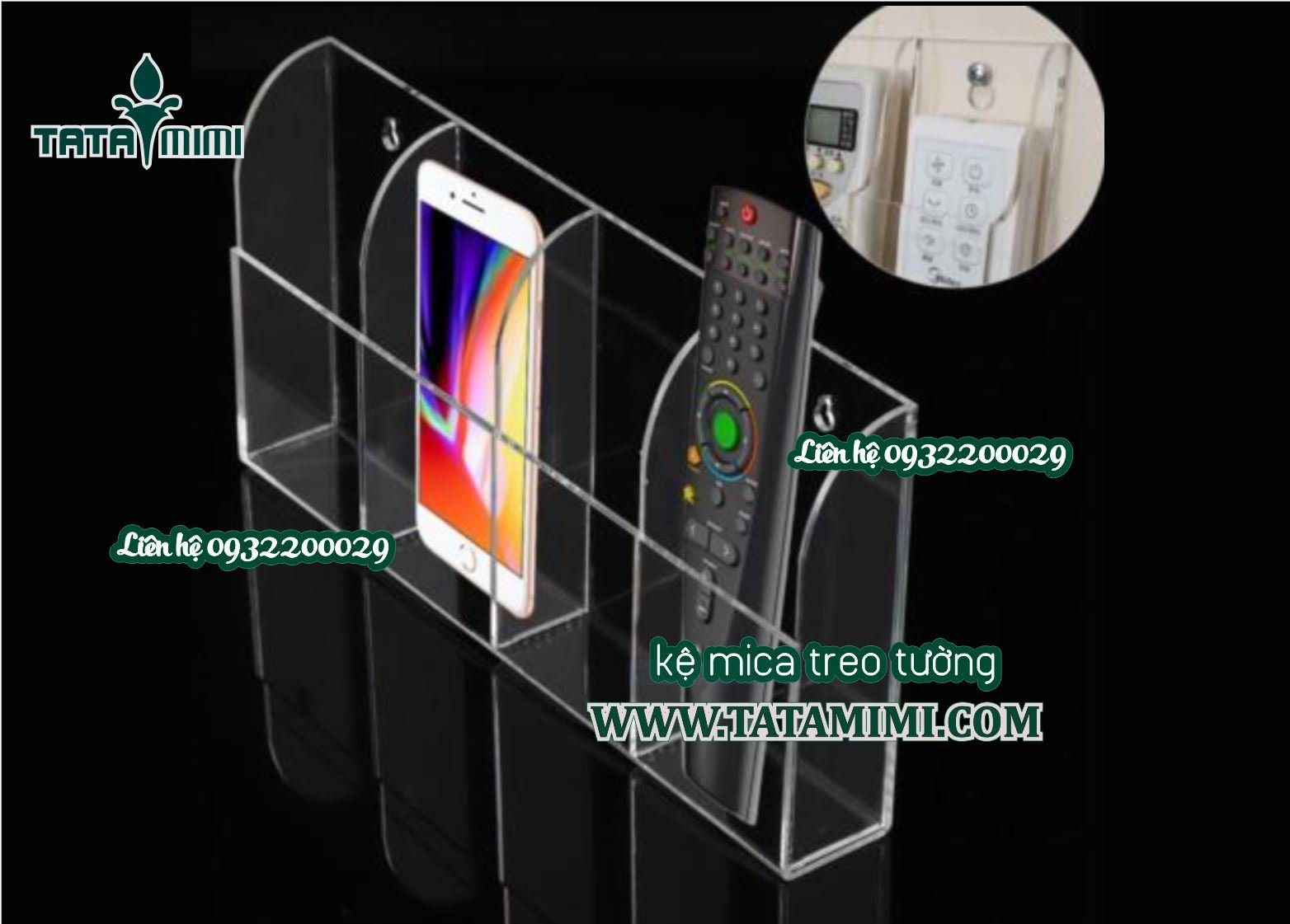Kệ treo điều khiển bằng mica