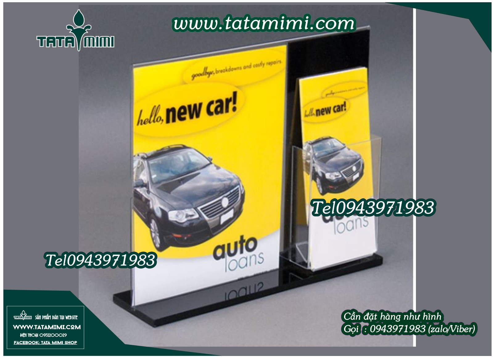 Kệ menu để bàn với các mẫu chân uốn