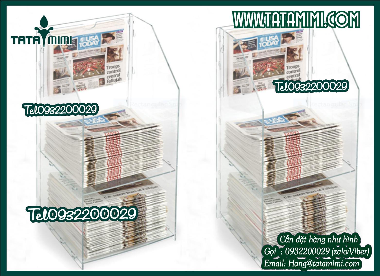 Kệ nhiều ngăn treo tường bằng mica