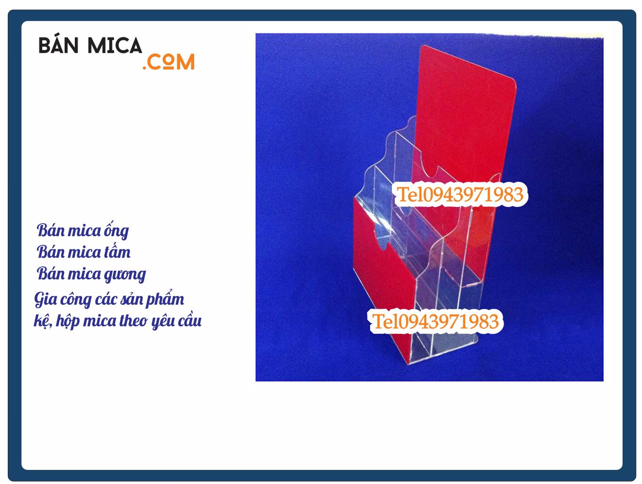 Kệ tài liệu để bàn bằng mica