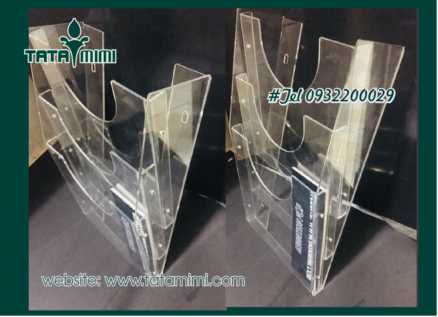 Kệ nhiều ngăn treo tường bằng mica