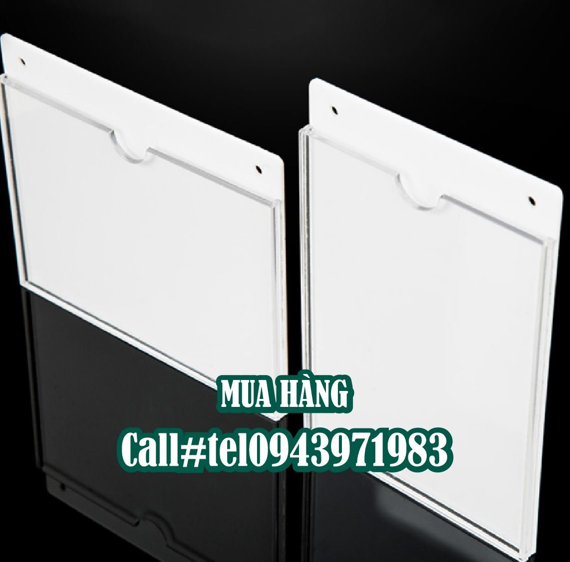 Kệ mica treo tường có làm viền không