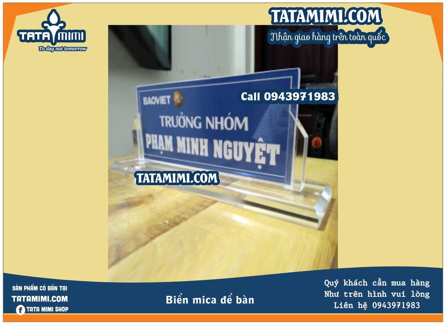 Biển chức danh để bàn với đế cao bao nhiêu