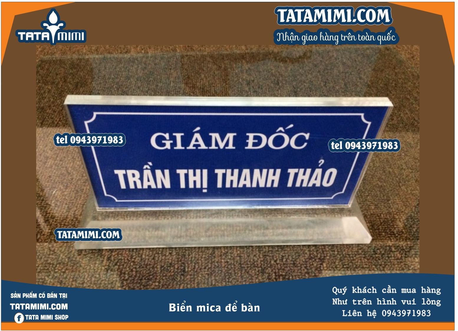 Biển chức danh dùng cho hội nghị