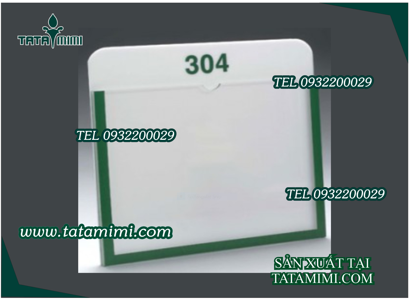 Checklist treo tường cắt sẵn 2 lỗ để bắt vít lên tường