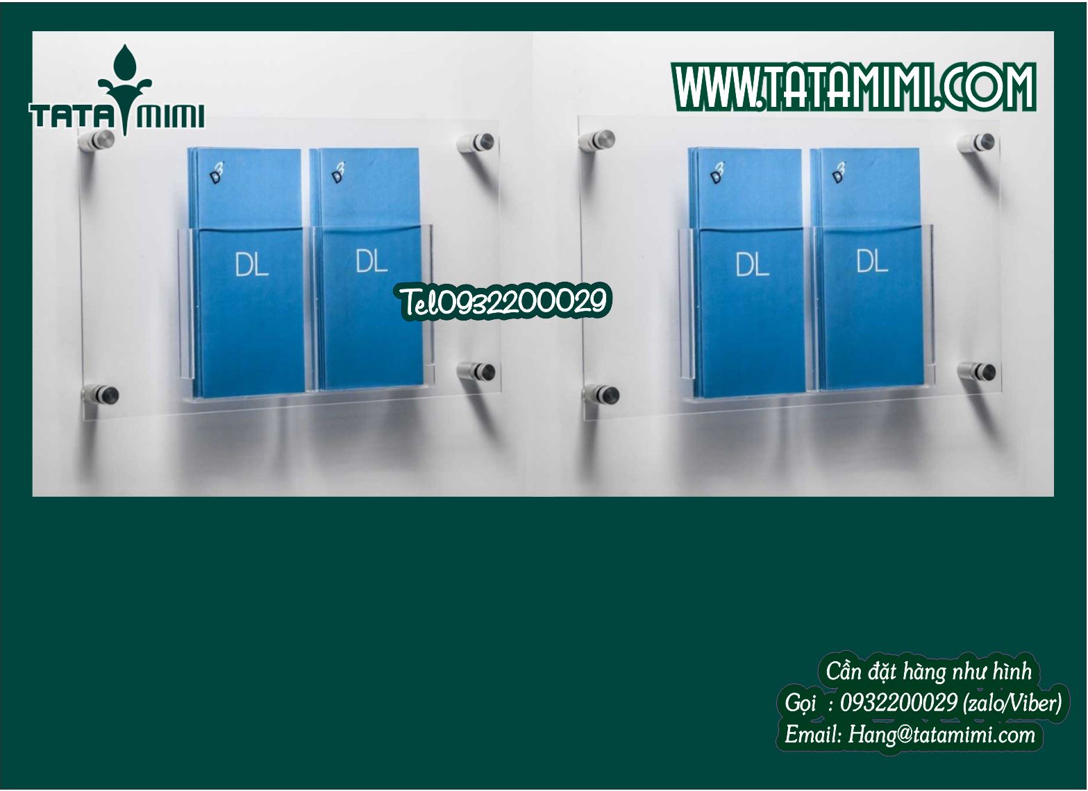 Mẫu biển mica treo tường, kệ mica treo tường