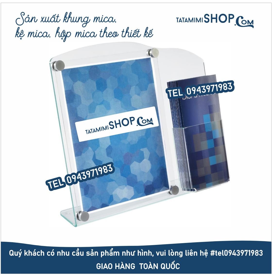 Hộp tờ rơi để bàn chia ngăn