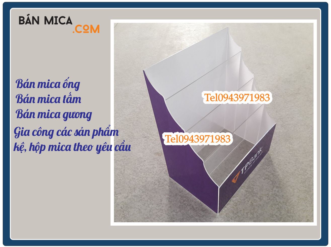 Kệ tài liệu để bàn bằng mica