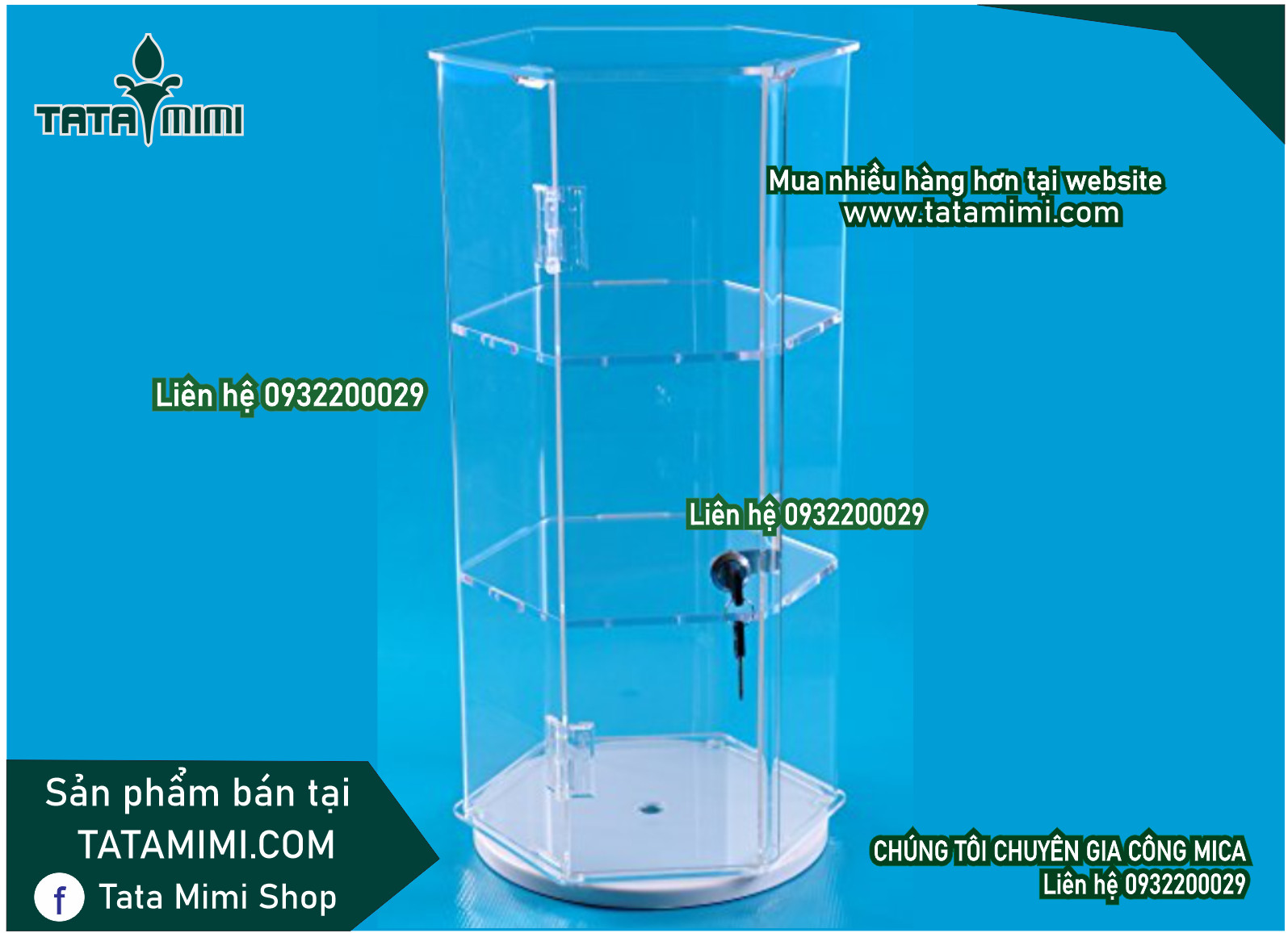 Kệ xoay mica để đồ vật hoặc giấy tờ