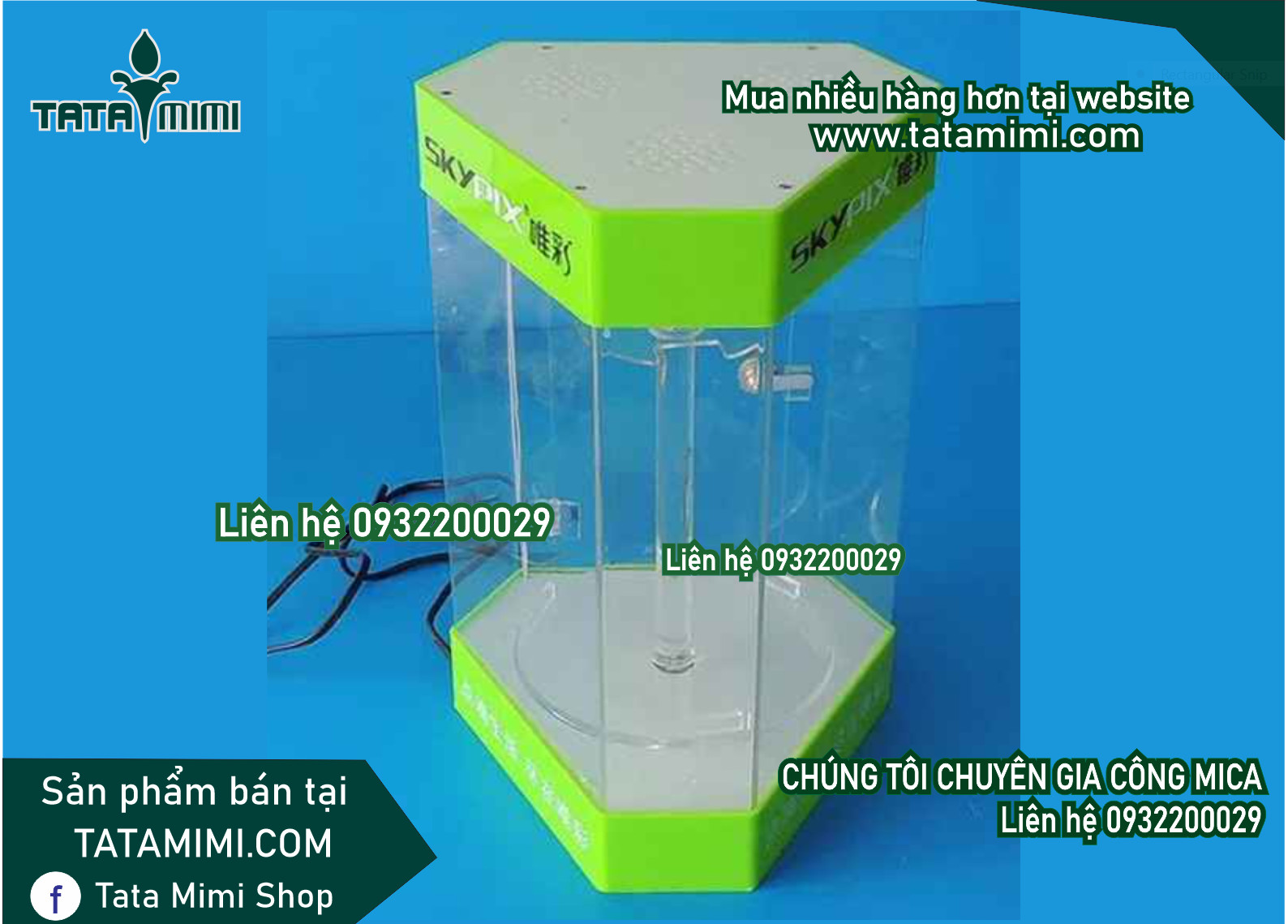 Kệ xoay mica để đồ vật hoặc giấy tờ